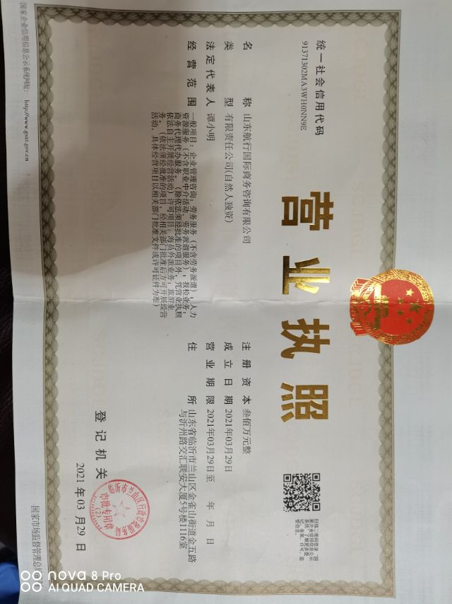 山东航行国际商务咨询有限公司